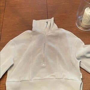 Varley Light Blue Ribbed Pullover